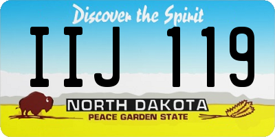 ND license plate IIJ119