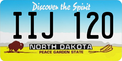 ND license plate IIJ120