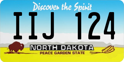 ND license plate IIJ124