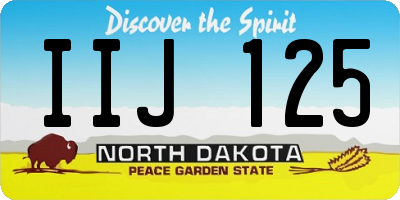 ND license plate IIJ125