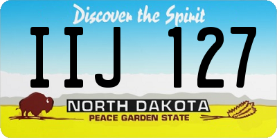 ND license plate IIJ127