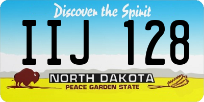 ND license plate IIJ128