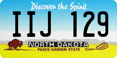 ND license plate IIJ129