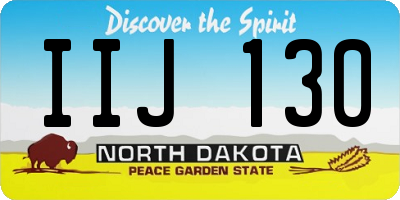 ND license plate IIJ130
