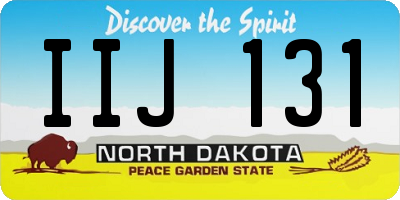 ND license plate IIJ131