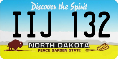 ND license plate IIJ132