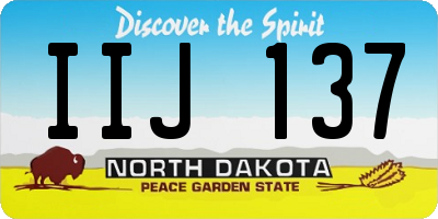 ND license plate IIJ137