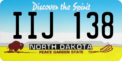 ND license plate IIJ138