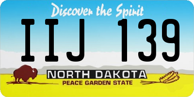 ND license plate IIJ139