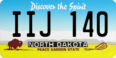 ND license plate IIJ140