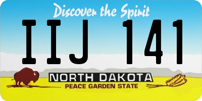 ND license plate IIJ141