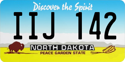 ND license plate IIJ142