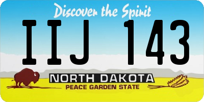 ND license plate IIJ143