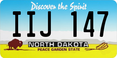 ND license plate IIJ147