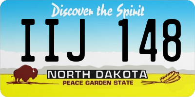 ND license plate IIJ148