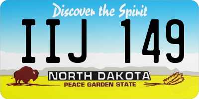 ND license plate IIJ149
