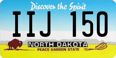 ND license plate IIJ150