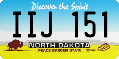 ND license plate IIJ151