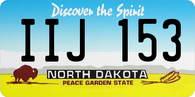 ND license plate IIJ153