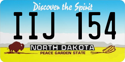 ND license plate IIJ154