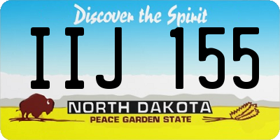 ND license plate IIJ155