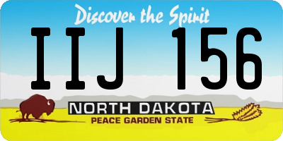 ND license plate IIJ156