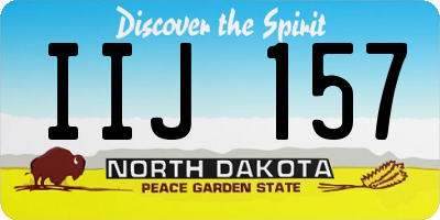 ND license plate IIJ157