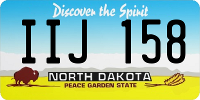 ND license plate IIJ158