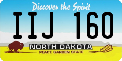 ND license plate IIJ160