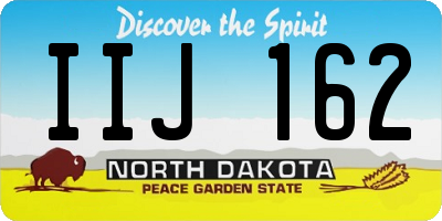 ND license plate IIJ162