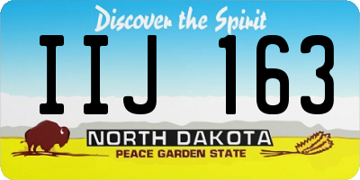 ND license plate IIJ163