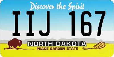 ND license plate IIJ167