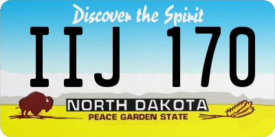 ND license plate IIJ170