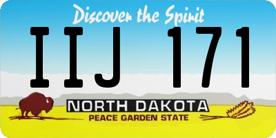 ND license plate IIJ171