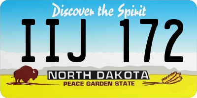 ND license plate IIJ172