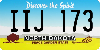 ND license plate IIJ173