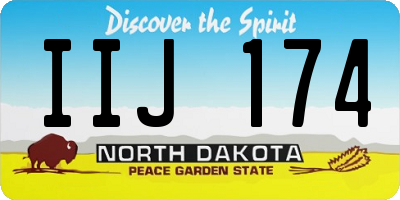 ND license plate IIJ174