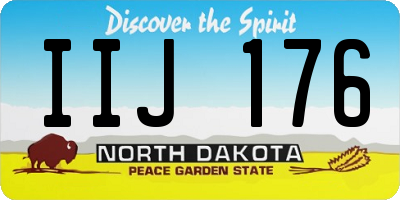 ND license plate IIJ176