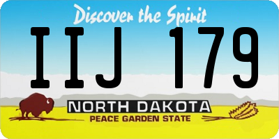 ND license plate IIJ179