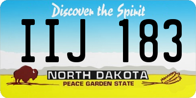ND license plate IIJ183