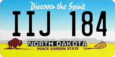 ND license plate IIJ184