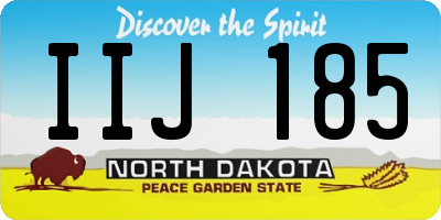 ND license plate IIJ185