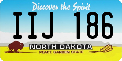 ND license plate IIJ186