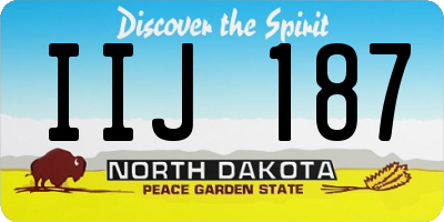 ND license plate IIJ187