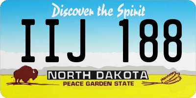 ND license plate IIJ188