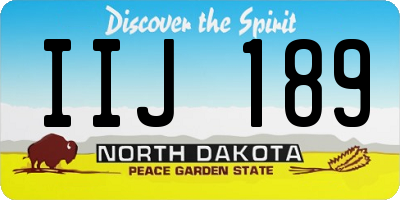 ND license plate IIJ189