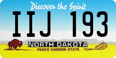 ND license plate IIJ193