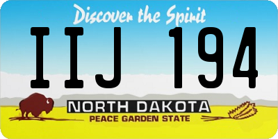 ND license plate IIJ194