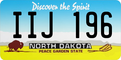 ND license plate IIJ196