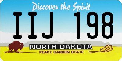 ND license plate IIJ198